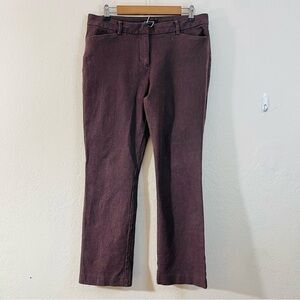41 Hawthorn Brown Heather High Rise Career Trouser Size 10 Pockets Stretch